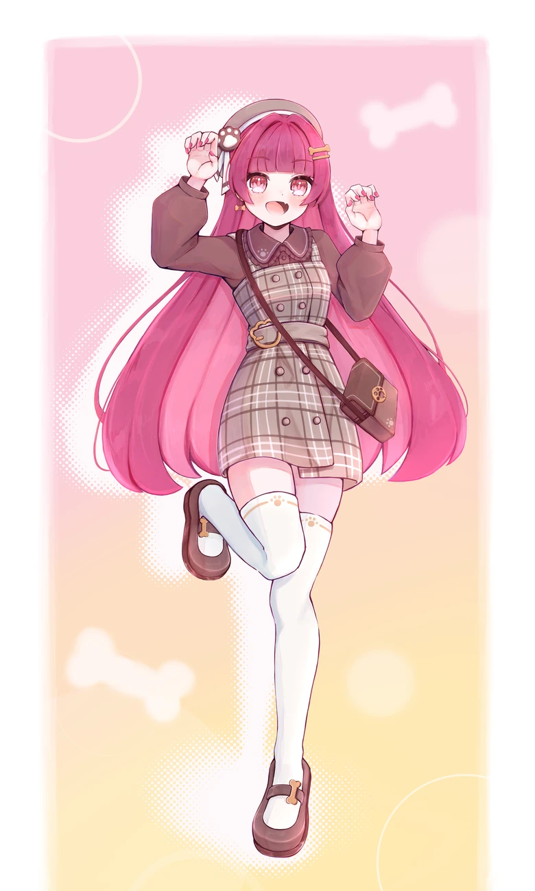らびの背景付き全身イラスト