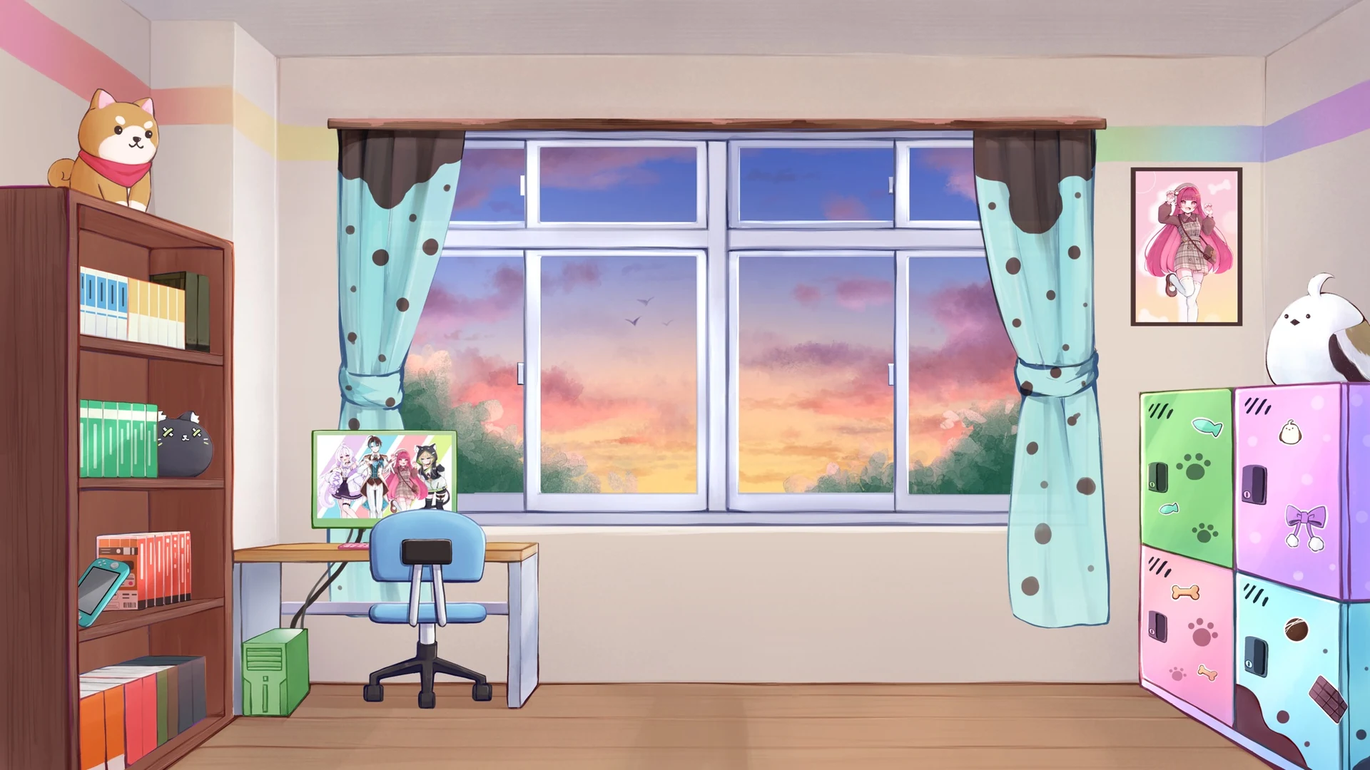 夕焼けが見えるほうてりの部屋